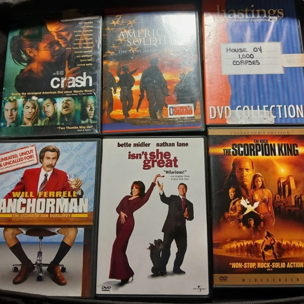 8 New and Used DVD Lot Mixed Genre Movies Whole Sale